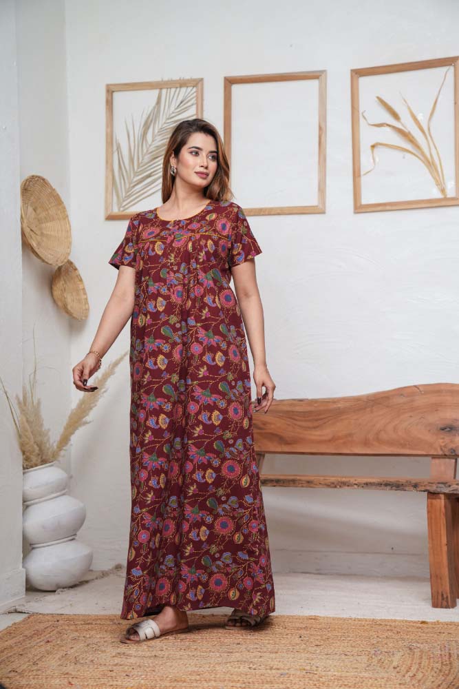 Urali® Jaipuri 100% Cotton NightGown