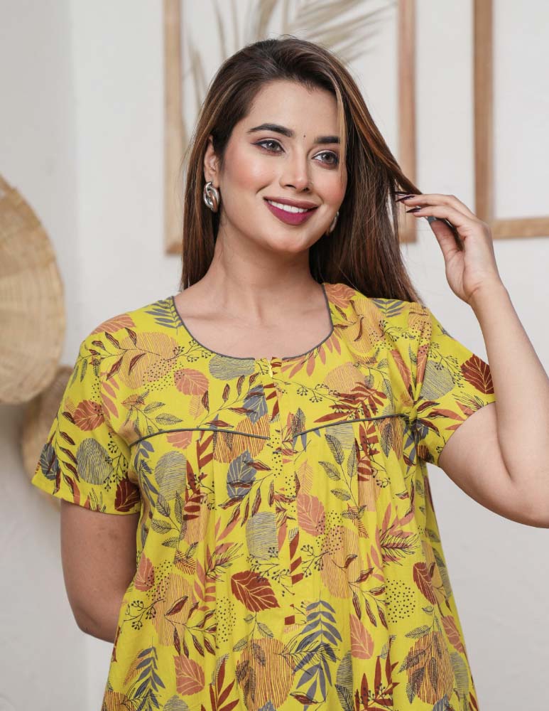 Urali® Jaipuri 100% Cotton NightGown