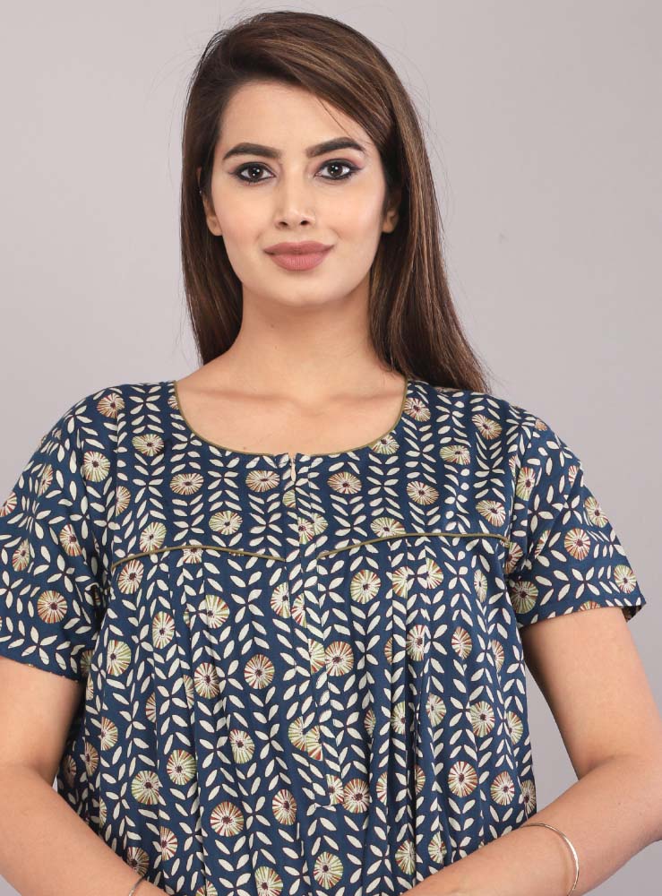 Urali® Jaipuri 100% Cotton NightGown