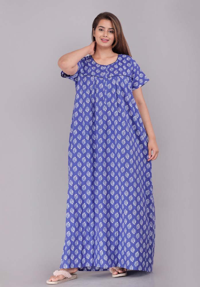 Urali® Jaipuri 100% Cotton NightGown