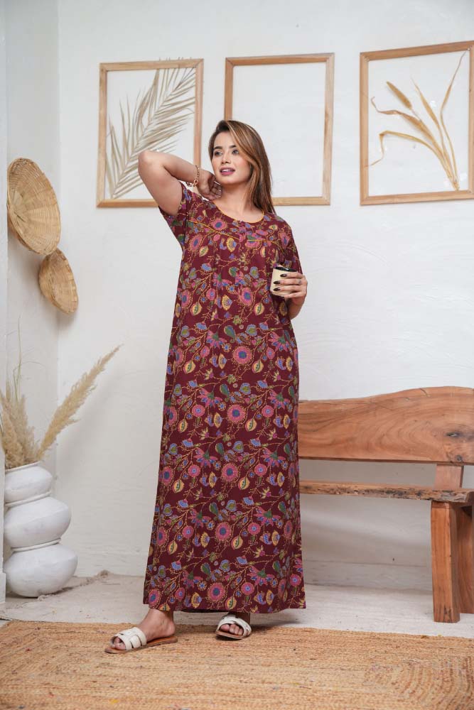 Urali® Jaipuri 100% Cotton NightGown