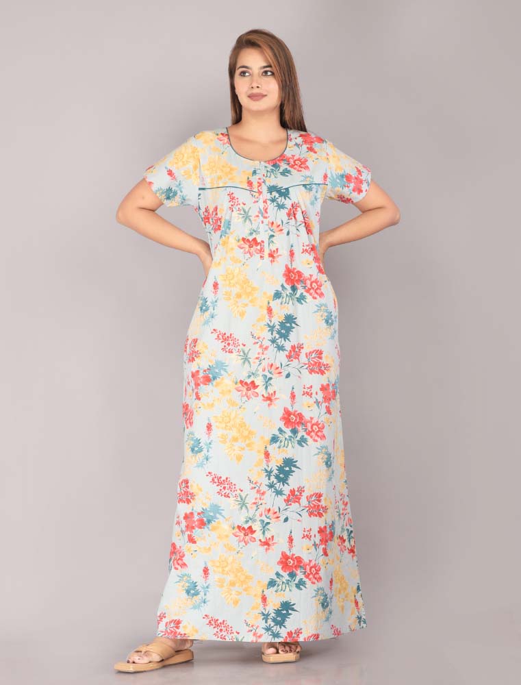 Urali® Jaipuri 100% Cotton NightGown