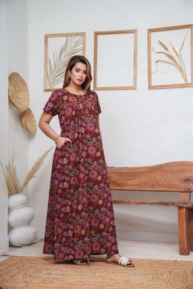 Urali® Jaipuri 100% Cotton NightGown