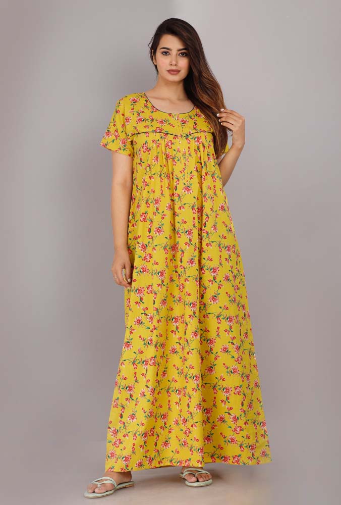 Urali® Jaipuri 100% Cotton NightGown