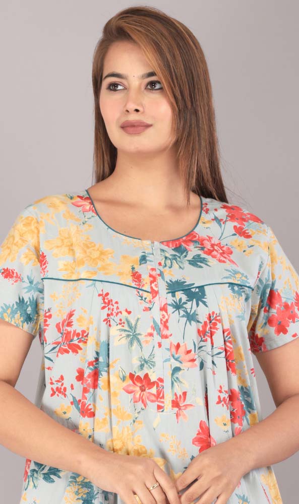 Urali® Jaipuri 100% Cotton NightGown